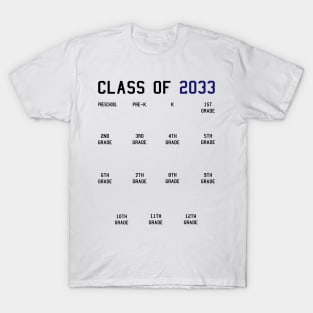 Class of 2033 Grow With Me T-Shirt